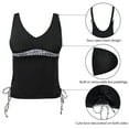 thumbnail image 4 of Tankini Swimsuits for Women Two Piece Bathing Suits Open Back Flattering Swimwear, 4 of 6