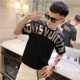 thumbnail image 2 of Camisetas para hombre, camisetas para hombre, camisetas de hip hop con alfabeto, ropa de calle trashy Y2k, top grunge gótico, anime, cuello en V, manga corta, 2 of 5