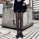 thumbnail image 1 of Medias de mujer primavera y verano finas con lazo dulce blanco leche pantimedias lolita onda redonda punto jk seda negra, 1 of 6