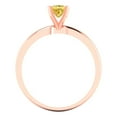 thumbnail image 4 of 0.5 ct Princess Cut Natural Citrine Solitaire Engagement Ring for Women in 18K Rose Gold, 4 of 5
