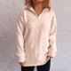 thumbnail image 1 of Ailaofu Women's Sweaters 2025 Fall Winter Quarter Zip Casual Ribbed Cable Knit Pullover, 1 of 6
