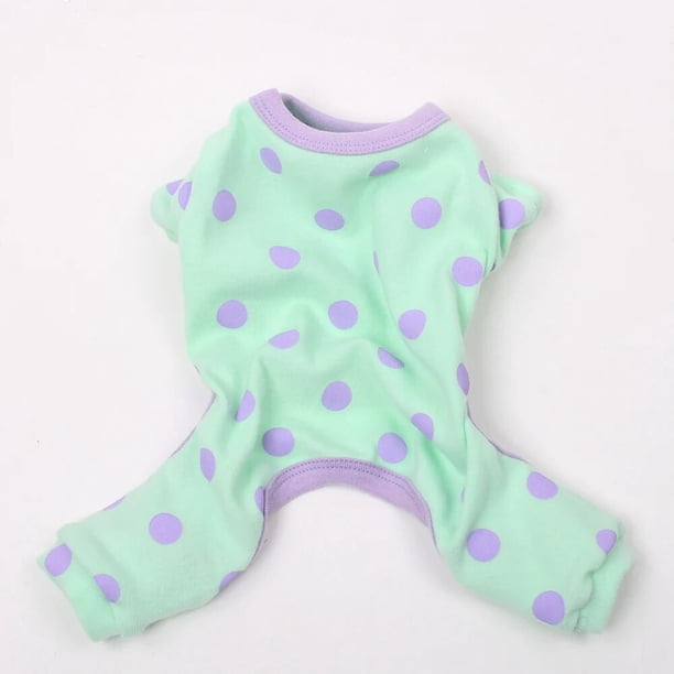 Pijama con diseño de lunares para perro y gato, Mono para cachorro, 5 tamaños, 2 colores