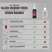 Starbond 2 oz. Black Medium-Thick CA Glue (Premium Cyanoacrylate Super Glue) Knot Filler 500 CPS Viscosity for Woodworking, Woodturning, Carpentry, Guitar, RC Hobby