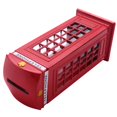 thumbnail image 4 of Metal rojo británico inglés Londres cabina telefónica banco moneda banco ahorro olla alcancía teléfono rojo Boo-- Teléfono móvil Teléfono móvil Accesorios para teléfonos móviles, 4 of 4