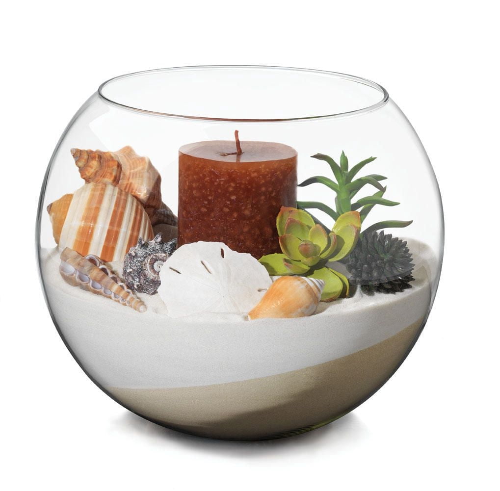Libbey Glass 3.9" x 4.9" Footed Bubble Ball