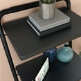 thumbnail image 5 of Sauder Black 3-Tier Leaning Bookshelf, Black Finish, 5 of 10