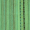 thumbnail image 1 of Ahgly Company Machine Washable Indoor Square Abstract Turquoise Blue Modern Area Rugs, 5' Square, 1 of 4
