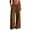 Brown, variant on Ashyfjp Pants for Women Casual Solid Color Relaxed Fit Elastic Waist Pants with Large Cargo Pockets Ideal for Errands, Size S-XXL
