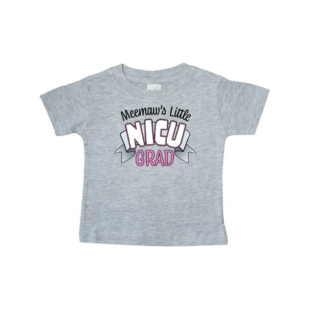 

Inktastic Meemaw s Little Nicu Grad in Pink with Banner Gift Baby Boy or Baby Girl T-Shirt