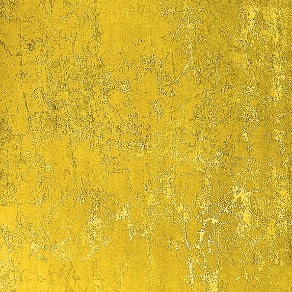 Ahgly Company Indoor Square Oriental Yellow Industrial Area Rugs, 8' Square