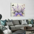 thumbnail image 2 of Chilfamy Lavenders Butterfly Canvas Wall Art Home Decor Ready To Hang Room Art 16x16in, 2 of 6