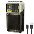 thumbnail image 1 of LED+COB Mini Llavero Linterna 380LM Tipo-C Recargable para Senderismo Camping, 1 of 9