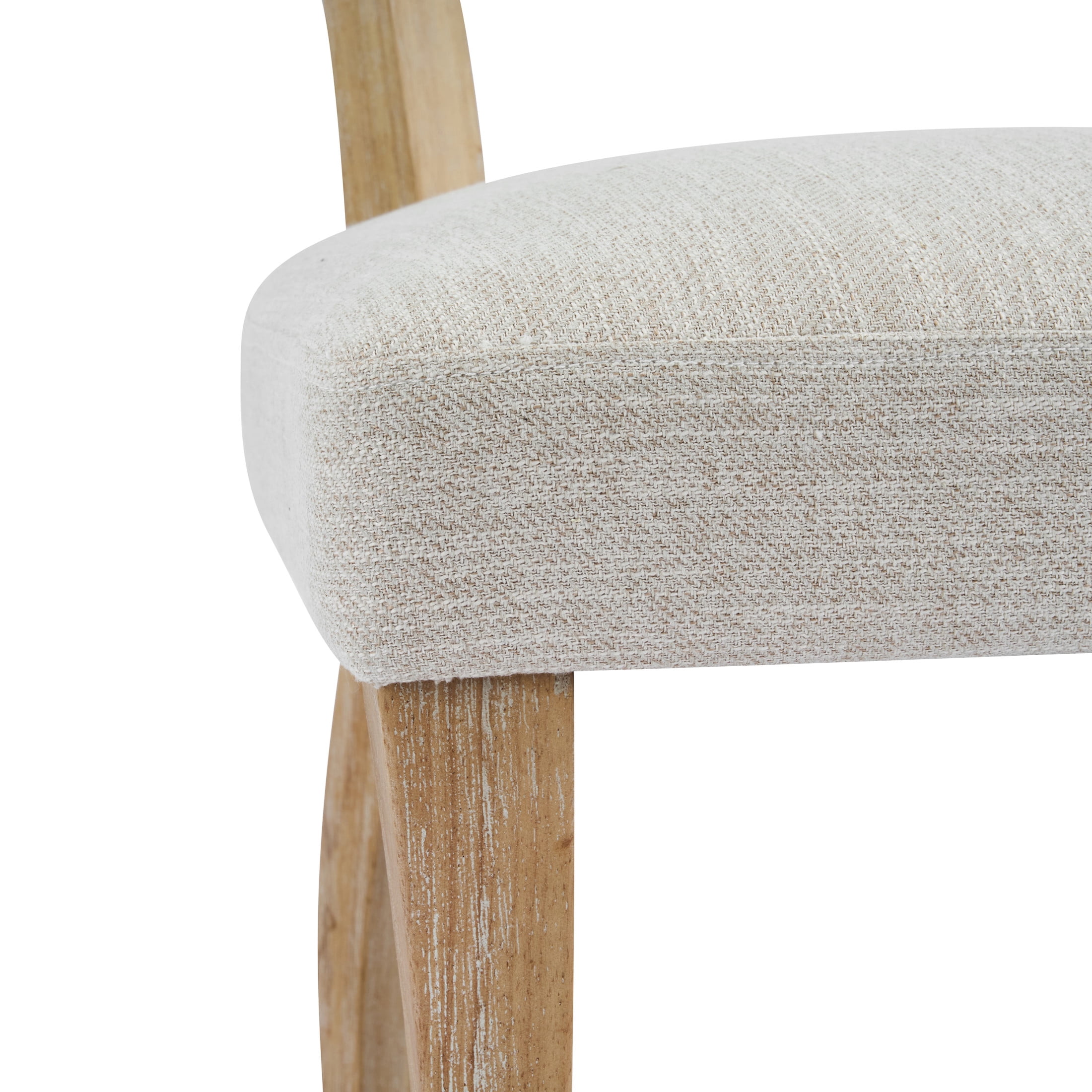 Christopher Knight Home Set of 2 Dining Chairs with Rattan Cane Back, Upholstered Seat, Natural + Beige