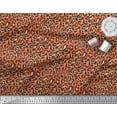 thumbnail image 3 of Soimoi Orange Rayon Fabric Leopard Animal Skin Printed Craft Fabric by the Yard 58 Inch Wide, 3 of 3