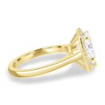 thumbnail image 4 of ESTE ORIGIN 2.00Ct Pear Cut Lab-Grown Diamond Engagement Ring – 5 Claw Halo Cathedral Setting in 10K Yellow Gold for Women US 4, 4 of 7