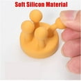 thumbnail image 4 of Durable 4PCS Silicon Razor Holder Adhesive Toothbrush Key Towel Hanger Hook Bathroom Wall Organizer Rack Kitchen Gadget Storage Rack for Bathroom (Color : Yellow), 4 of 5