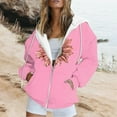 thumbnail image 1 of Chandails à Capuche Décontractés à la Mode pour Femmes à Manches Longues Imprimés, Chandails à Fermeture Éclair, Manteau avec Poche, Blanc, TTG, 1 of 6