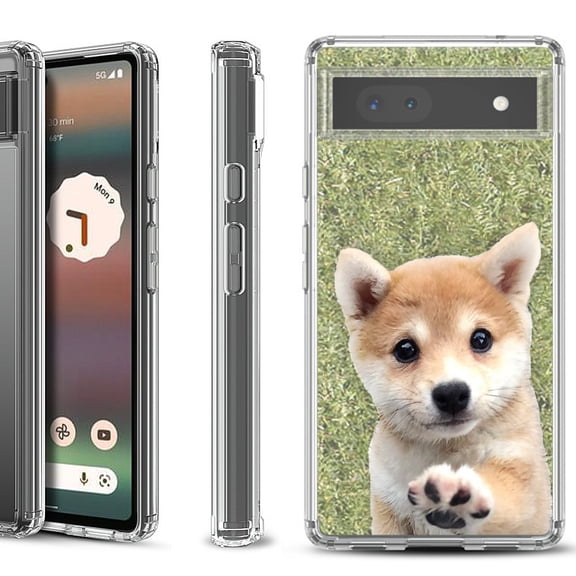 Shockproof Bumper Phone Case for Google Pixel 6a, by OneToughShield ® - Shiba