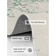 thumbnail image 3 of Flower Teal Area Rug for Bedroom 2.7x5 Ft Grey Cherry Blossoms Cotton Linen Background Super Soft fuzzy Throw Rug Non-Slip Fluffy Plush Indoor Floor Carpet for Living Room Nursery Home Decor, 3 of 8