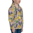 thumbnail image 3 of Lsque Lavender Flowers Patten Youth Hoodie Sweatshirt Pullover with Kangaroo Pocket Boys and Girls Hoodie Warm Hoodie for Kids-Small, 3 of 6
