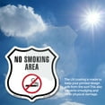 thumbnail image 6 of No Smoking Area 12 inch X 12 inch Shield Shaped Commercial Grade Plastic Sign Weather Resistant Made in the USA, 6 of 6