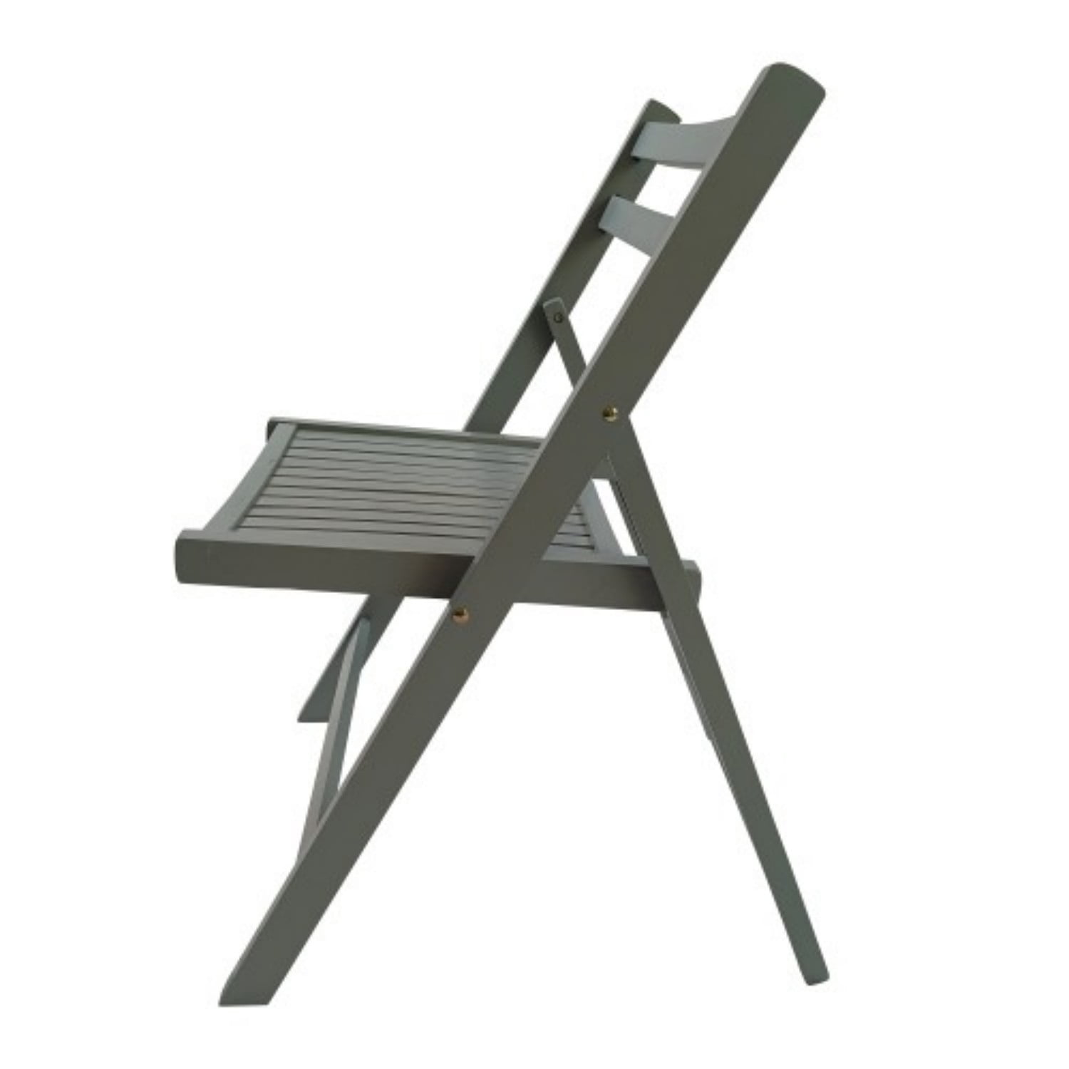 Folding Chairs Set of 4, Solid Wood Folding Chairs with Slatted Seat, Portable Event Chairs for Dining Room, Kitchen, Wedding & Party, Gray
