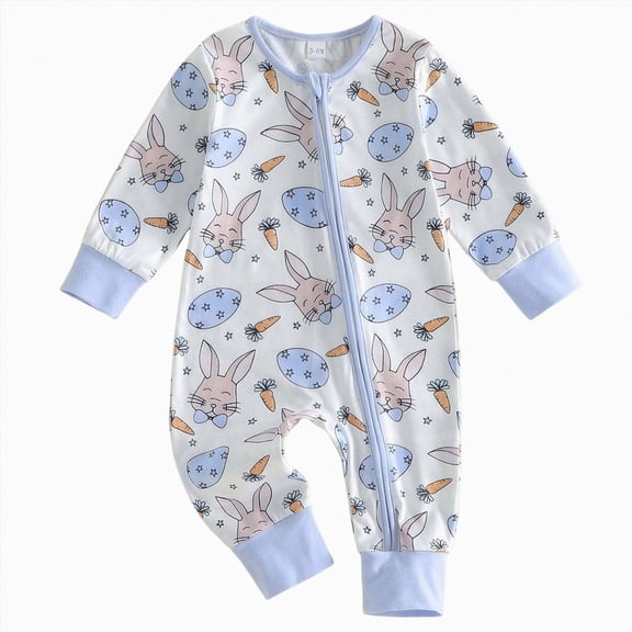 larppty Baby Girls' Pajamas Sleep N Play, Baby Clothes, Long Sleeve, Footless