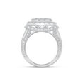 thumbnail image 3 of FB Jewels 14kt White Gold Womens Princess Diamond Cluster Bridal Wedding Engagement Ring 3-1/2 Cttw, 3 of 3