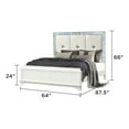 thumbnail image 5 of Laguna Modern Style Queen 4 PC Bedroom set made with Wood in White, 5 of 12