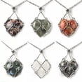 thumbnail image 2 of QQTDFG 1pc Aventurine Heart Crystal Pendant Holder Necklace Stainless Steel Cage-default, 2 of 6