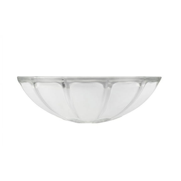 Aspen Creative 23507-01 Clear&Sandblasted/2 Tone Glass Shade for Medium Base Socket Torchiere Lamp, Swag Lamp ,Pendant, Island Fixture.9-7/8" Diameter x 3-1/4" Height.