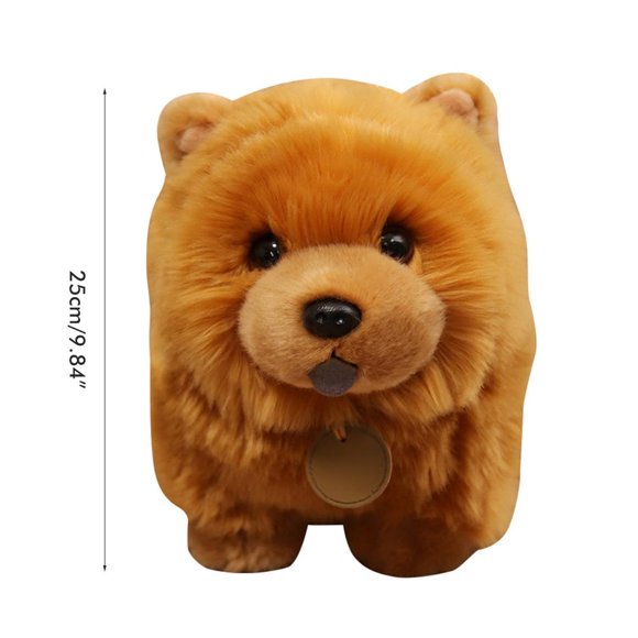 25 cm (10 pulgadas) lindo perro Chow juguete de peluche suave animal relleno muñeco esponjoso almohada sofá dormitorio decoración regalos