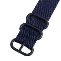 Masteelf  18 Mm Watch Bands for Men Nylon Strap Navy Blue Black Buckle