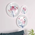 thumbnail image 3 of Homscape Ceramic Wall Plates with Beautiful Abstract Flower Art Wall Hanging Plate - Set of 3, 3 of 4