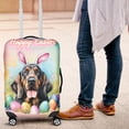 thumbnail image 4 of Happy Easter Bloodhound with Bunny Ear Headband and Flowers Travel Luggage Cover Dog Lover Suitcase Dust Protective Decor - 13001, 4 of 5