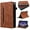 Brown, variant on Decase Case for Samsung Galaxy Tab A11 10.9" 2025, Premium PU Leather Shockproof Folio Case, Business Tablet Wallet Cover with Flip Card Holder Stand for Tab A11/A9,Black