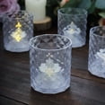 thumbnail image 5 of Efavormart 12 Pack | 3" Clear Acrylic Diamond LED Tealight Candle Holder Sets, Warm White Battery Operated Whiskey Glass Votive Candle Lamps, 5 of 5