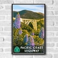 thumbnail image 2 of Pacific Coast Highway Vintage Travel Poster / Postcard WPA Style Retro California Hwy 1, 2 of 4