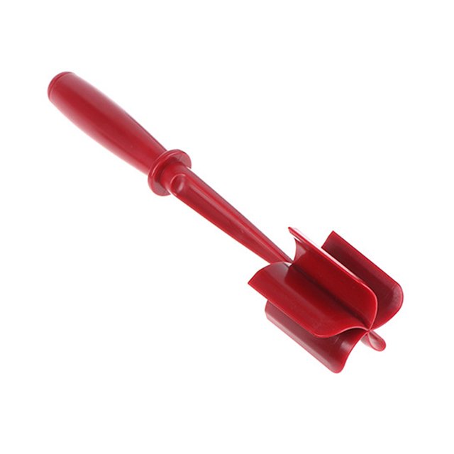 Chopper de carne molida manual con mango Hamburguesa antideslizante Master resistente al calor a prueba de agua, utensilios de cocina multifuncionales presenta rojo AweSitey HA012081-01
