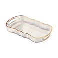thumbnail image 4 of TISHITA Serving Tray Vanity Tray Serving Plate Nordic Desk Organizer Jewelry Storage Tray Cafe Cafeteria Tray for Farmhouse White M, 4 of 8