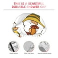 thumbnail image 3 of Kdxio Happy Fall Print Shower Cap for Women,Elastic and Reusable,Double Waterproof Layers Bathing Hat, 3 of 6