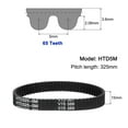 thumbnail image 2 of 3 Packs HTD-5M Rubber Timing Belt 65 Teeth, 325mm Pitch Length, Closed Loop Pulley Timing Belt, 2 of 7