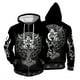 thumbnail image 3 of Sudadera de otoño para hombre, sudadera informal con estampado de calaveras, ropa para hombre, sudadera holgada con capucha y cremallera, 3 of 4