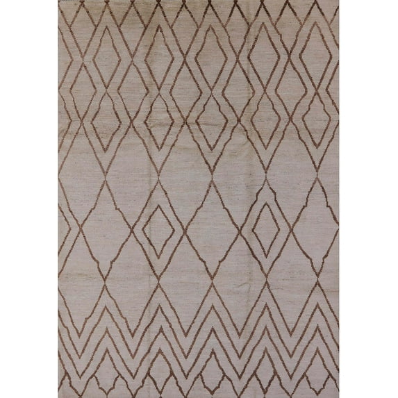 Ahgly Company Machine Washable Indoor Rectangle Industrial Modern Dark Almond Brown Area Rugs, 5' x 8'