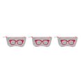 thumbnail image 1 of stanreset for Zipper Eye Glasses Case Pouch Bag Box Storage Felt Cloth ch red 3PCS, 1 of 6