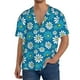 thumbnail image 1 of Fotbe Daisies Flowers Camisa Estampada de Manga Corta para Hombre, Casual de Verano, Estilo Playero, Sin Arrugas-Large, 1 of 5