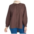 thumbnail image 2 of AXXD Basic Ladies Tops And Blouses Summer 2024 Solid Color Lapel Casual Long-Sleeved Pocket Shirt, 2 of 5