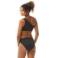thumbnail image 3 of VINCE CAMUTO Women's Black Stretch Lined      Bikini Mesh One Shoulder Swimsuit Top XS, 3 of 3