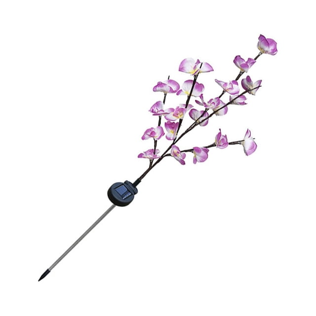 Billuyoard Luz alimentada por energía Solar, flores de simulación, estaca para jardín, Patio, camino de césped, decoración, lámpara de Iluminación navideña Luz de colores