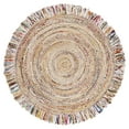 thumbnail image 2 of SAFAVIEH Cape Cod Victoria Braided Area Rug, 8' x 8' Round, Ivory/Light Beige, 2 of 5